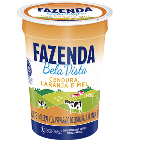 Fazenda Bela Vista - Iogurte Integral Cenoura, Laranja e Mel - 170g